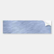 Blue Brushed Metal Textured Bumper Sticker
