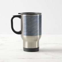 Blue Brushed Metal Textured Coffee Mugs
