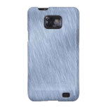 Blue Brushed Metal Textured Galaxy S2 Cases