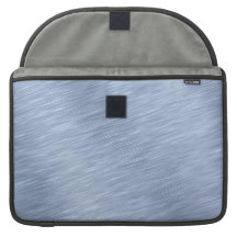 Blue Brushed Metal Textured MacBook Pro Sleeve