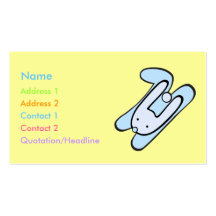 blue bunny business card