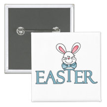 Blue Bunny Easter T-shirts and Gifts Pins