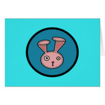 Blue Bunny Greeting Card