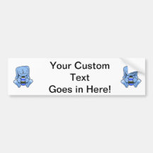 Blue bunny holding egg.png bumper stickers