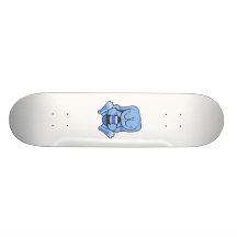 Blue bunny holding egg.png skateboard decks