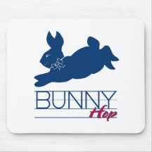 Blue Bunny Hop Mousepad