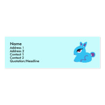 Blue Bunny Profile Cards Business Card Template