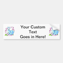 blue bunny purple ribbon.png bumper sticker