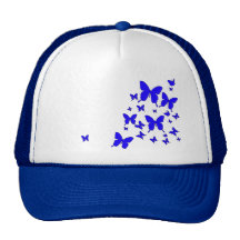 Blue Butterflies Trucker Hats