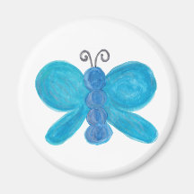 Blue Butterfly Fridge Magnet