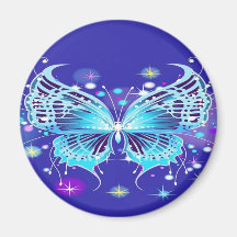 Blue Butterfly Fridge Magnets
