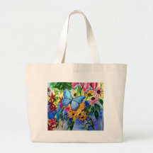 Blue Butterfly Garden Bag