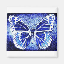 Blue Butterfly Magnet