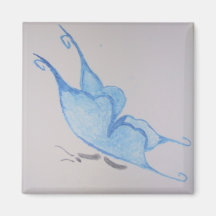 Blue butterfly magnet