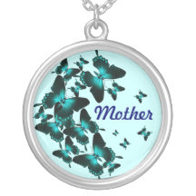 Blue Butterfly 'Mother' Necklace
