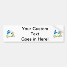 blue butterfly on white egg.png bumper stickers