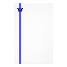 Blue Butterfly Ribbon Wedding Stationery