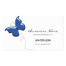 Blue Butterfly Simple Business Cards