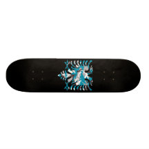 Blue Camo Albanian Eagle Skate Deck