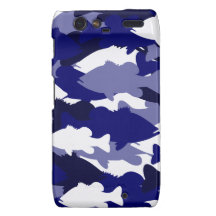 Blue Camo Bass Fishing Droid RAZR Cases