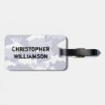 Blue Camo Bass Fishing luggage tags