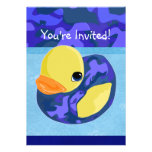 Blue Camo Rubber Ducky Personalised Announcements