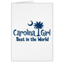 Blue Carolina Girl Best in the World Card