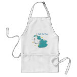 blue cartoon unicorn with stars apron aprons