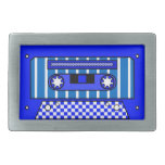 Blue Cassette Tape Belt Buckle