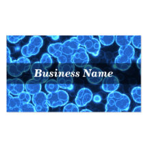 Blue Cells on Black Background Business Card