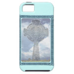 Blue Celtic Cross And Clouds iPhone 5 Cases