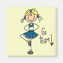 Blue Cheerleader Tshirts and Gifts Fridge Magnet