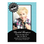 Blue Chevron Class Of 2013 Graduation Announcement invitations