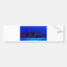 Blue Christmas Bumper Sticker