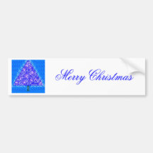 Blue Christmas Bumper Stickers