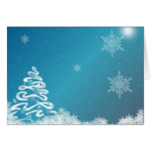Blue Christmas Greeting Card