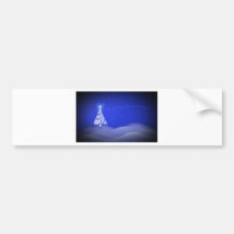 Blue Christmas Tree Bumper Stickers