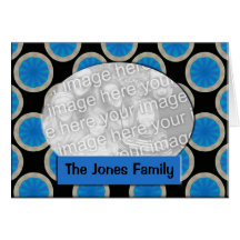 blue circles photo frame card