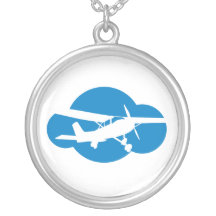 Blue Cloud & Aviation Plane Pendant