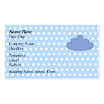 Blue Cloud on Blue and White Polka Dots. Business Card