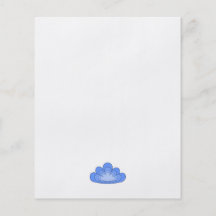 Blue Cloud on White Background. Flyer Design