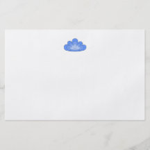 Blue Cloud with Smile on White. Custom Flyer