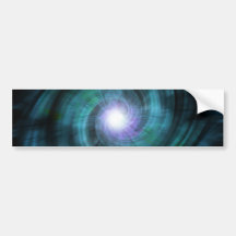 Blue Cosmic Twirl Bumper Stickers