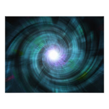 Blue Cosmic Twirl Custom Announcements