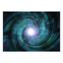 Blue Cosmic Twirl Custom Invite