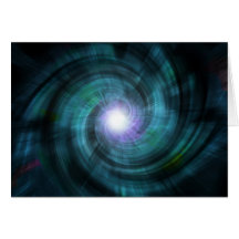 Blue Cosmic Twirl Greeting Cards