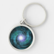 Blue Cosmic Twirl Key Chains