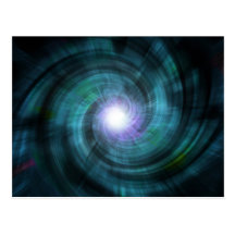 Blue Cosmic Twirl Postcard