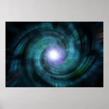 Blue Cosmic Twirl Poster