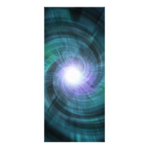 Blue Cosmic Twirl Rack Card Design